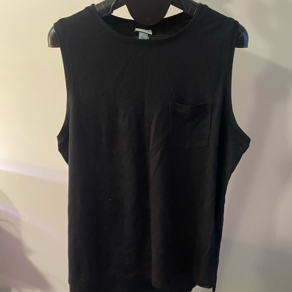 a new day Black Muscle Tee